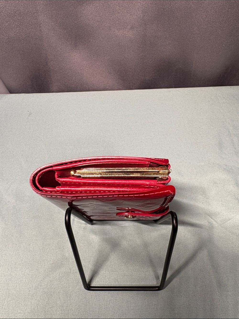 Louis Vuitton Vernis French Purse Wallet Pomme d'Amour Red M93528 - Picture 5 of 11